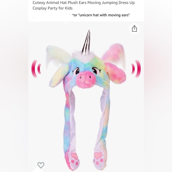 Rainbow - UNICORN PLUSH HAT WITH MIVING EARS - Picture 2 of 7